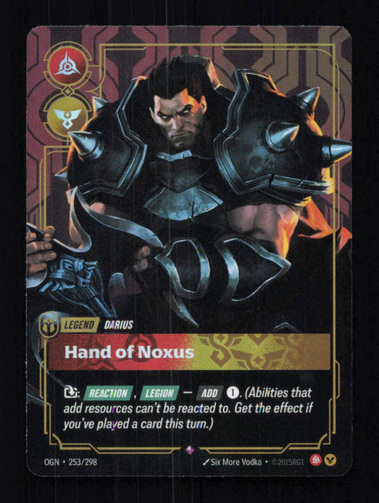 🎴 Darius Hand of Noxus 253/298 Rare Foil OGN Origins NM