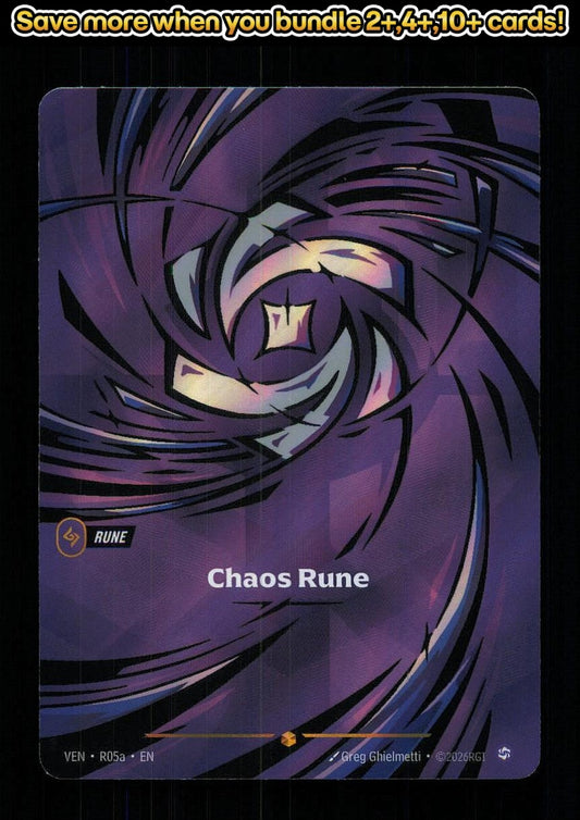 🎴 Chaos Rune (R05a) R05A Showcase Foil Vendetta NM 🎨 Ghielmetti