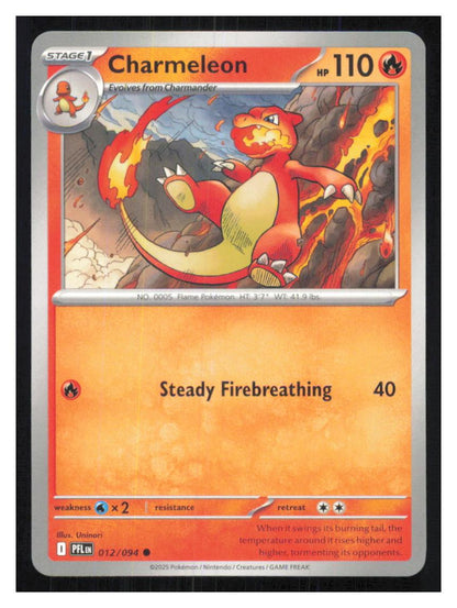 🎴 Charmeleon 012/094 Common PFL Phantasmal Flames NM