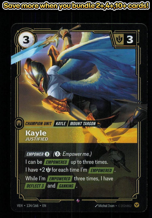 🎴 Kayle - Justified 134/166 Rare Foil Vendetta NM 🎨 Ivan