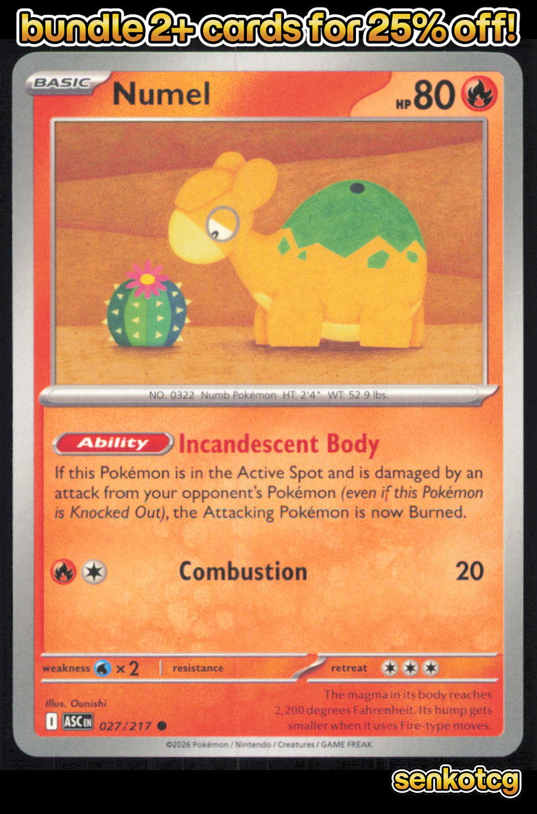 🎴 Numel 027/217 Common ASC Ascended Heroes NM