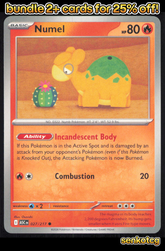 🎴 Numel 027/217 Common ASC Ascended Heroes NM