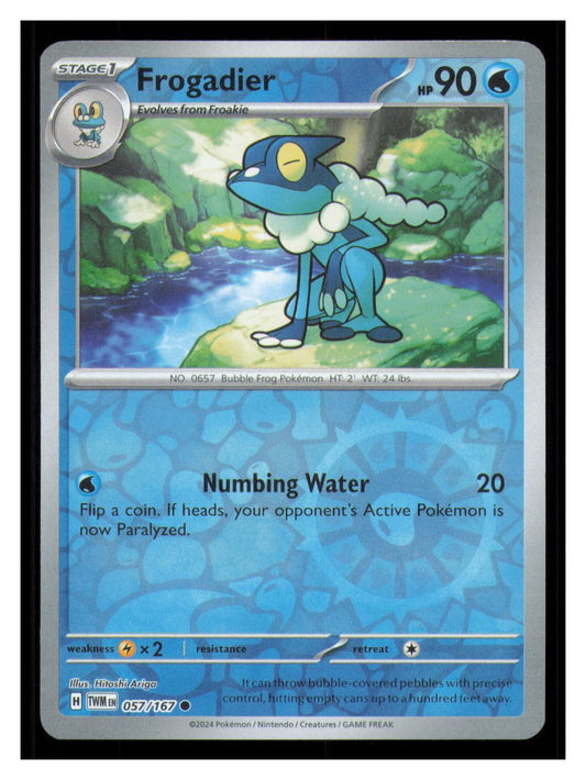 🎴 Frogadier 057/167 Reverse Holo Twilight Masquerade NM 🎨 Ariga