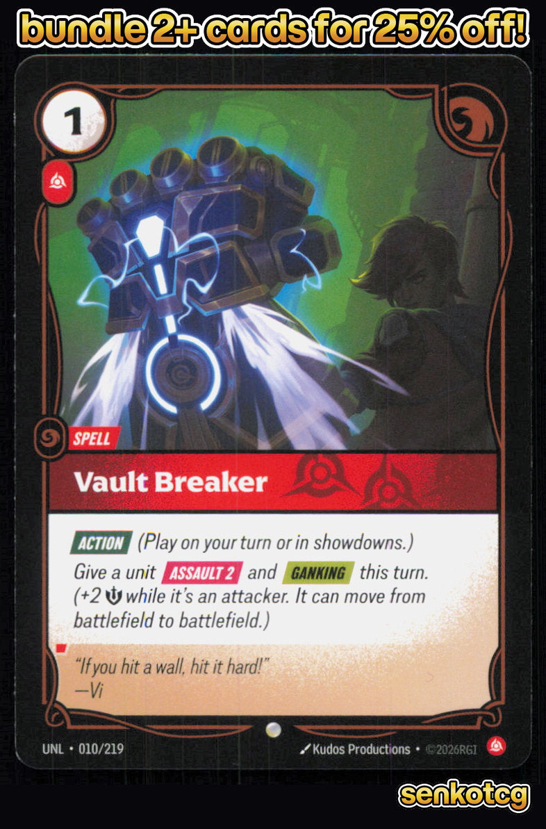 🎴 Vault Breaker 010/219 Common Unleashed NM