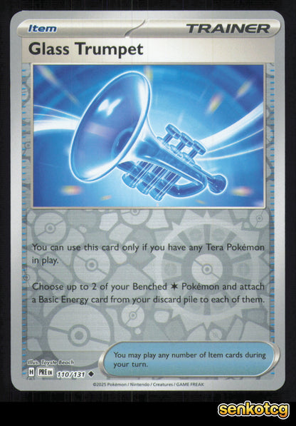 🎴 Glass Trumpet 110/131 Reverse Holo Prismatic Evolutions NM 🎨 Beach