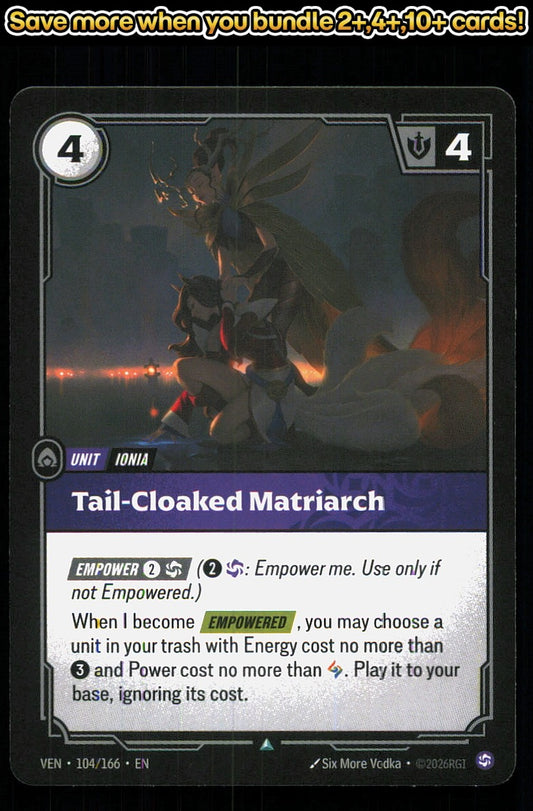 🎴 Tail-Cloaked Matriarch 104/166 Uncommon Vendetta NM 🎨 Vodka