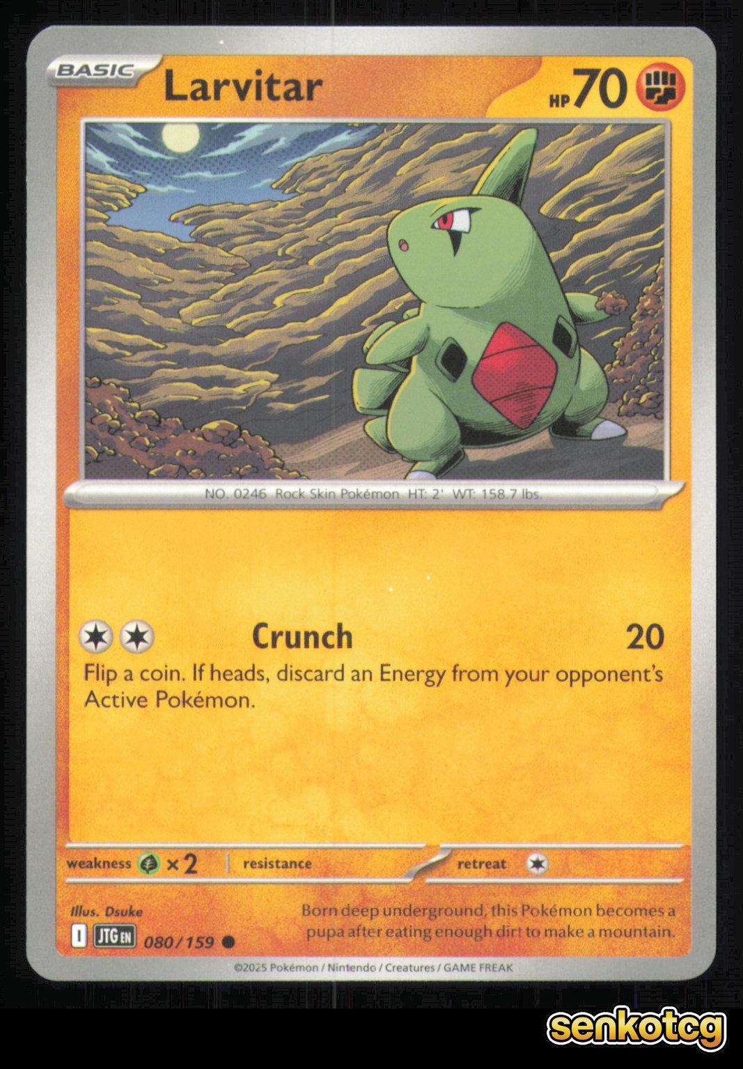 🎴 Larvitar 080/159 Journey Together NM 🎨 Dsuke