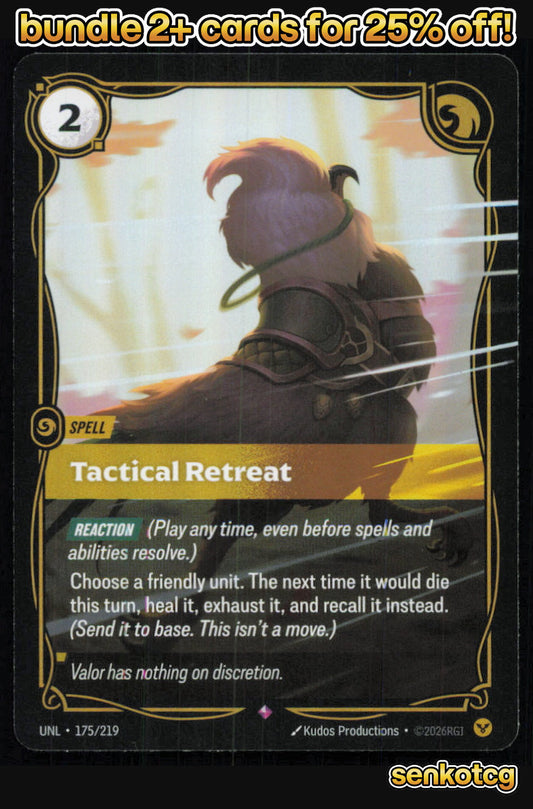🎴 Tactical Retreat 175/219 Rare Foil Unleashed NM