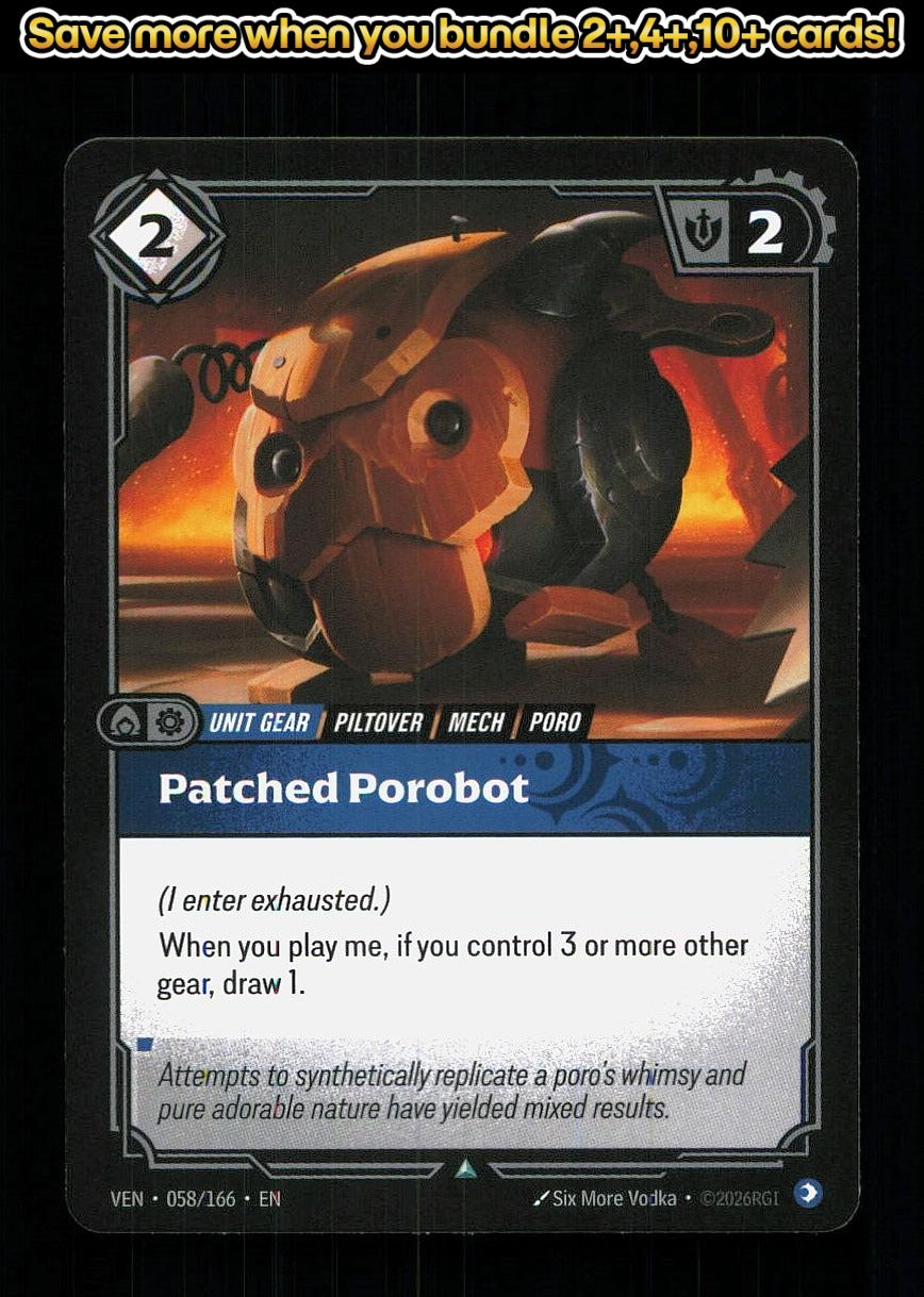 🎴 Patched Porobot 058/166 Uncommon Vendetta NM 🎨 Vodka