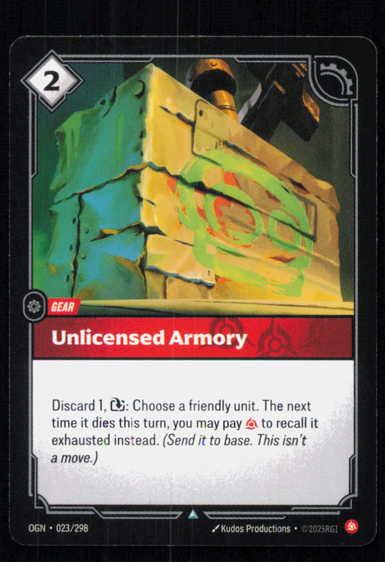 🎴 Unlicensed Armory 023/298 Uncommon OGN Origins NM