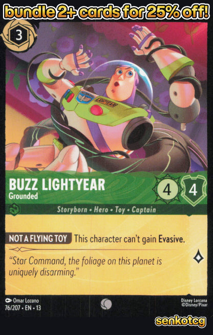 🎴 Buzz Lightyear - Grounded 76/204 Common Attack of the Vine! NM