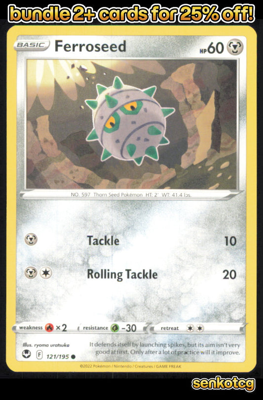 🎴 Ferroseed 121/195 Common Silver Tempest NM