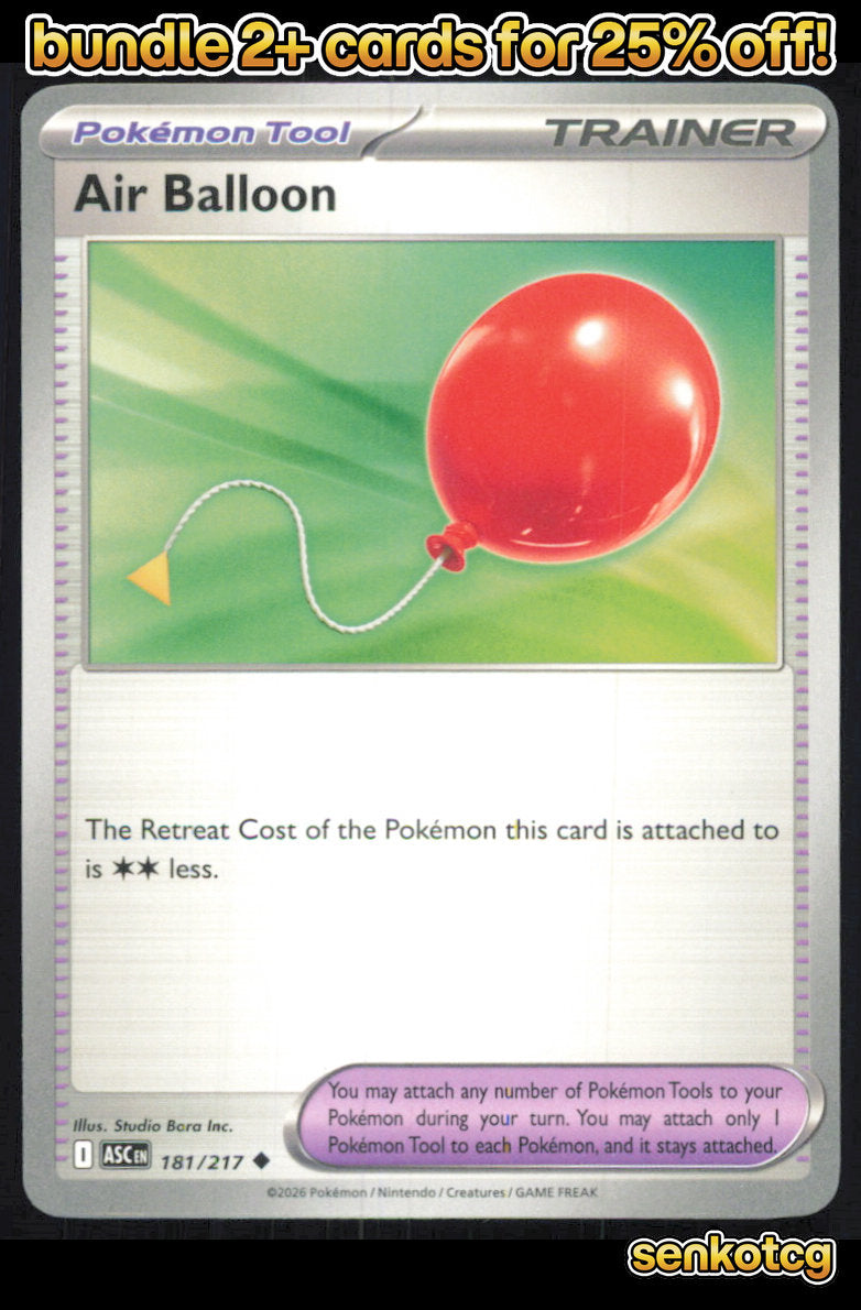 🎴 Air Balloon 181/217 Uncommon ASC Ascended Heroes NM
