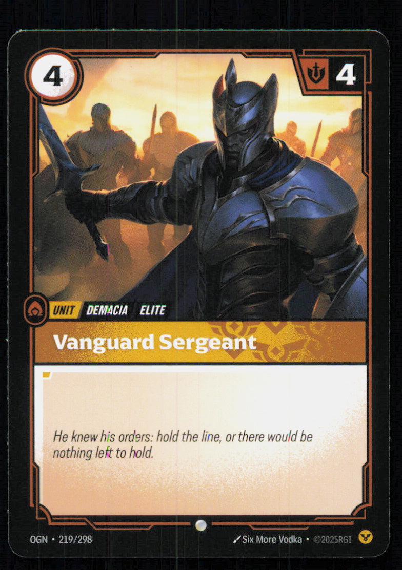 🎴 Vanguard Sergeant 219/298 Common OGN Origins NM