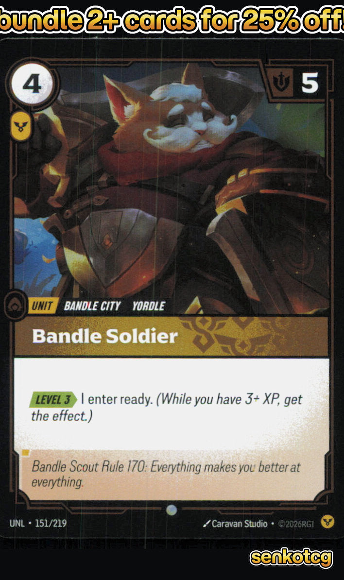 🎴 Bandle Soldier 151/219 Common Foil Unleashed NM