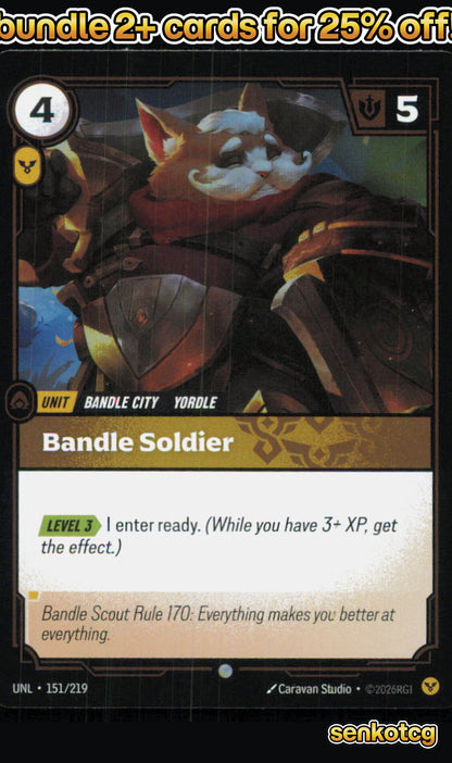 🎴 Bandle Soldier 151/219 Common Foil Unleashed NM