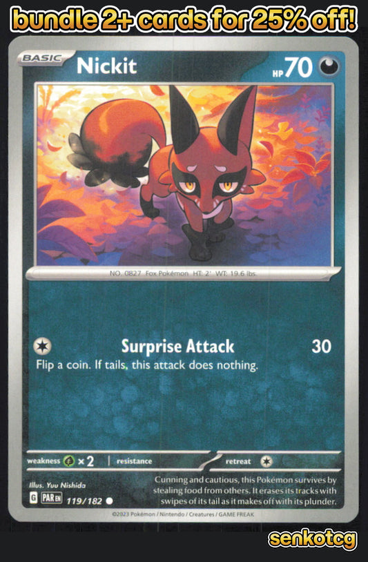 🎴 Nickit 119/182 Common Paradox Rift NM