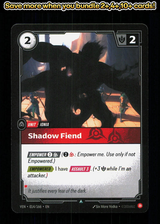 🎴 Shadow Fiend 014/166 Uncommon Vendetta NM 🎨 Vodka