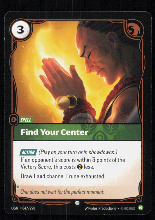 🎴 Find Your Center 047/298 Common OGN Origins NM