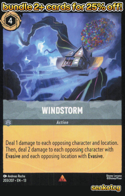 🎴 Windstorm 203/204 Rare Attack of the Vine! NM