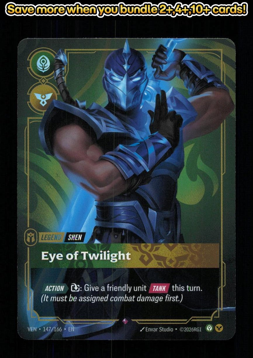 🎴 Shen - Eye of Twilight 147/166 Rare Foil Vendetta NM 🎨 Studio