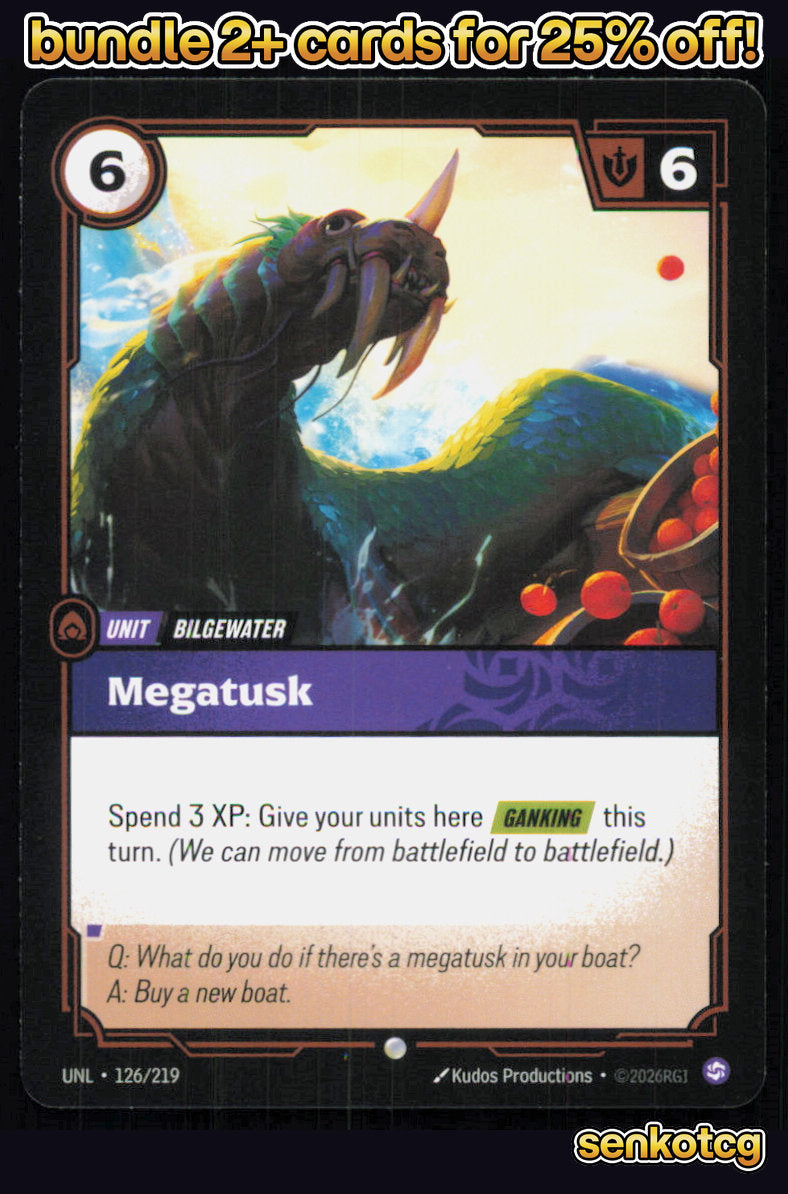 🎴 Megatusk 126/219 Common Unleashed NM