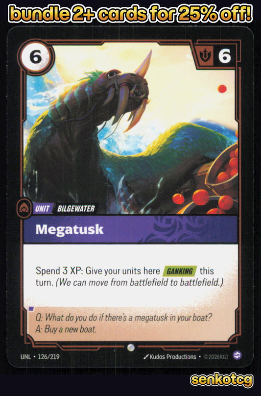 🎴 Megatusk 126/219 Common Unleashed NM