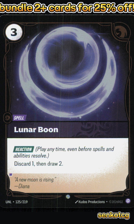 🎴 Lunar Boon 125/219 Common Foil Unleashed NM