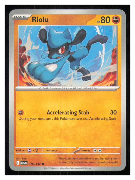 🎴 Riolu 076/132 Common Mega Evolution NM