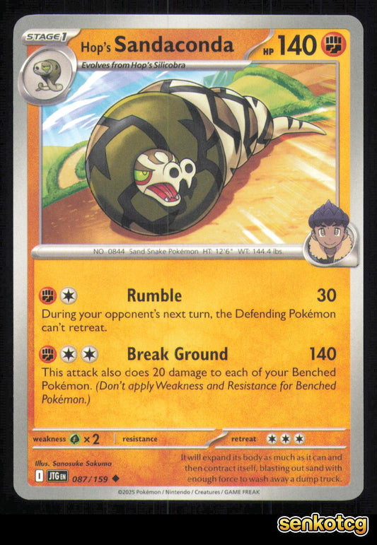 🎴 Hop's Sandaconda 087/159 Journey Together NM 🎨 Sakuma
