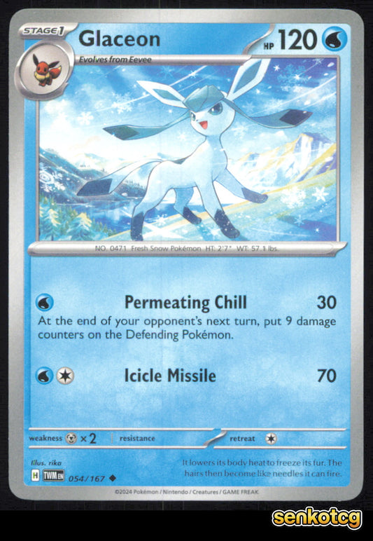 🎴 Glaceon 054/167 Uncommon Twilight Masquerade NM