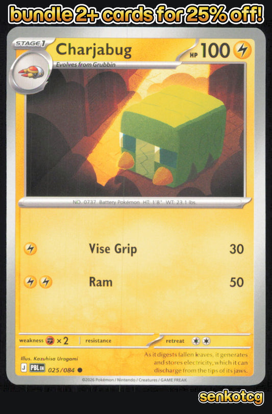 🎴 Charjabug 025/084 Common Pitch Black NM 🎨 Uragami