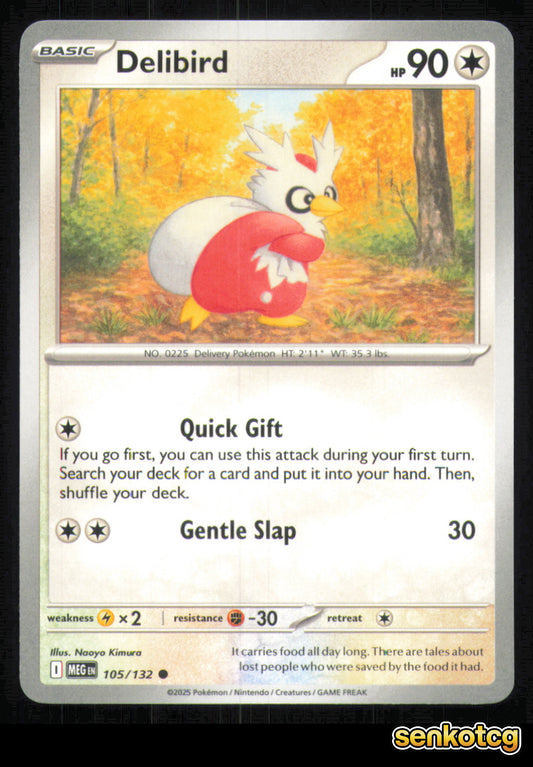 🎴 Delibird 105/132 Mega Evolution NM 🎨 Kimura