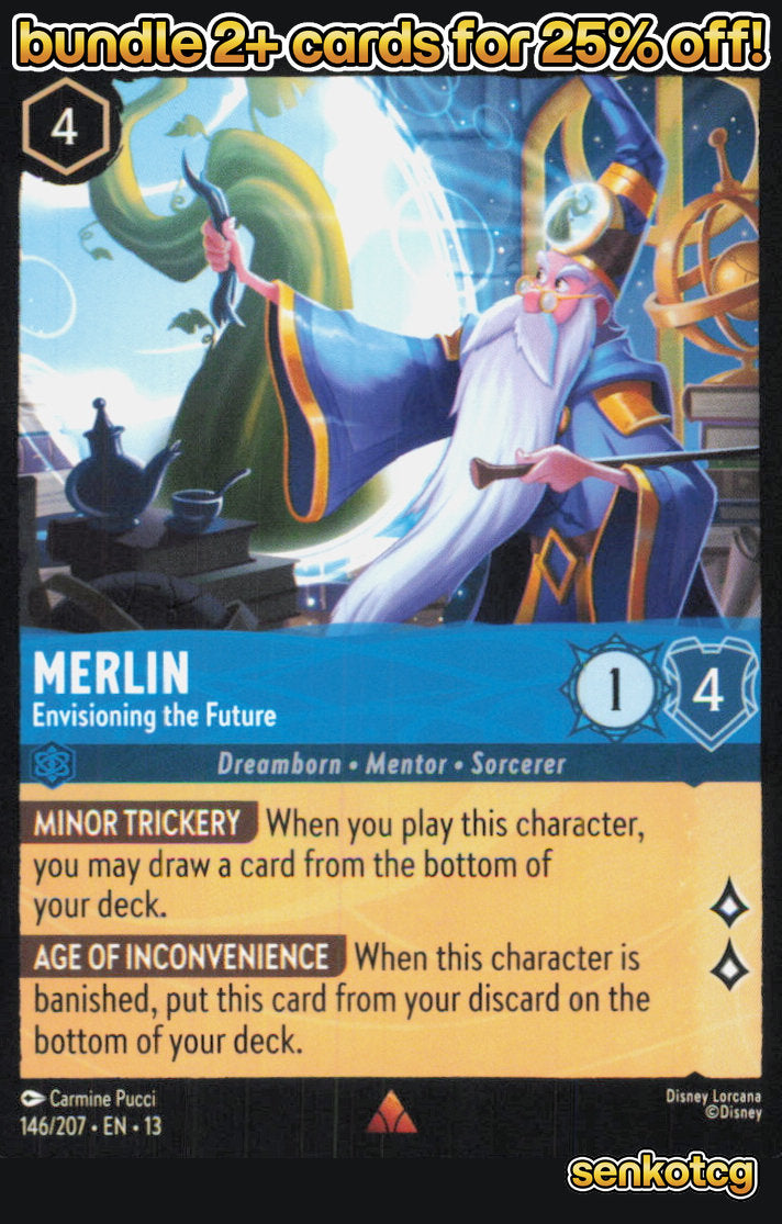 🎴 Merlin - Envisioning the Future 146/204 Rare Attack of the Vine! NM