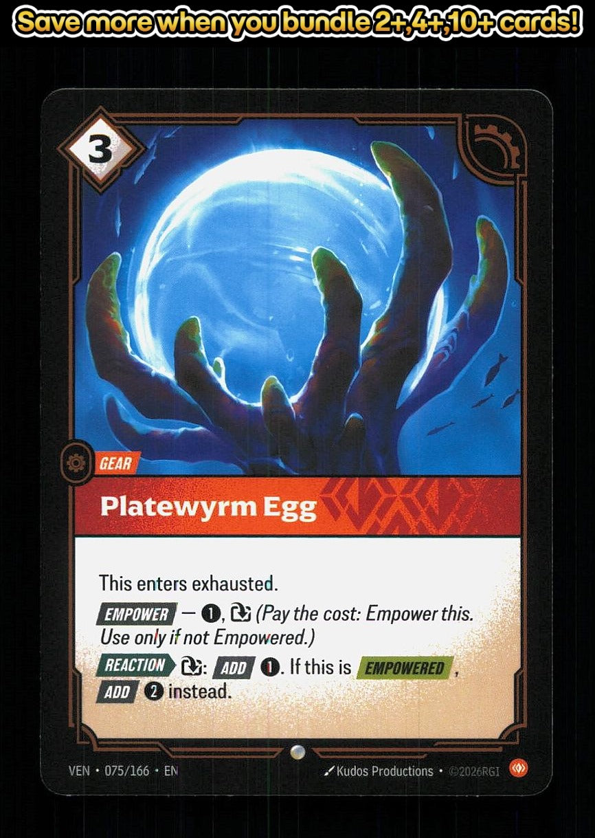 🎴 Platewyrm Egg 075/166 Common Vendetta NM 🎨 Productions