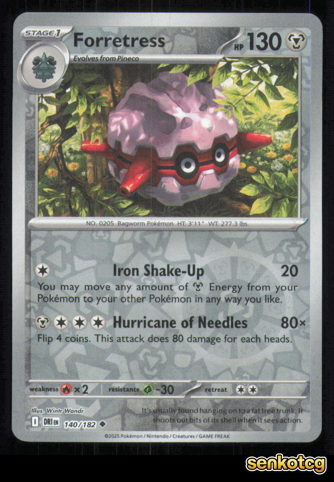 🎴 Forretress 140/182 Reverse Holo Destined Rivals NM 🎨 Wandr
