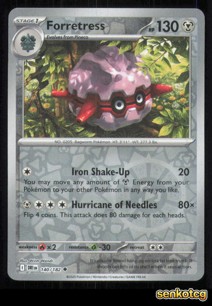 🎴 Forretress 140/182 Reverse Holo Destined Rivals NM 🎨 Wandr