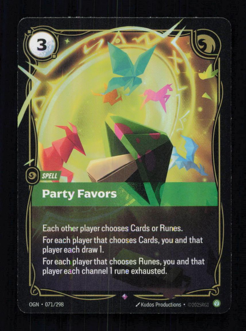 🎴 Party Favors 071/298 Rare Foil OGN Origins NM