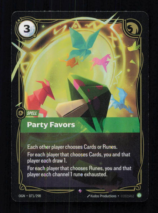🎴 Party Favors 071/298 Rare Foil OGN Origins NM
