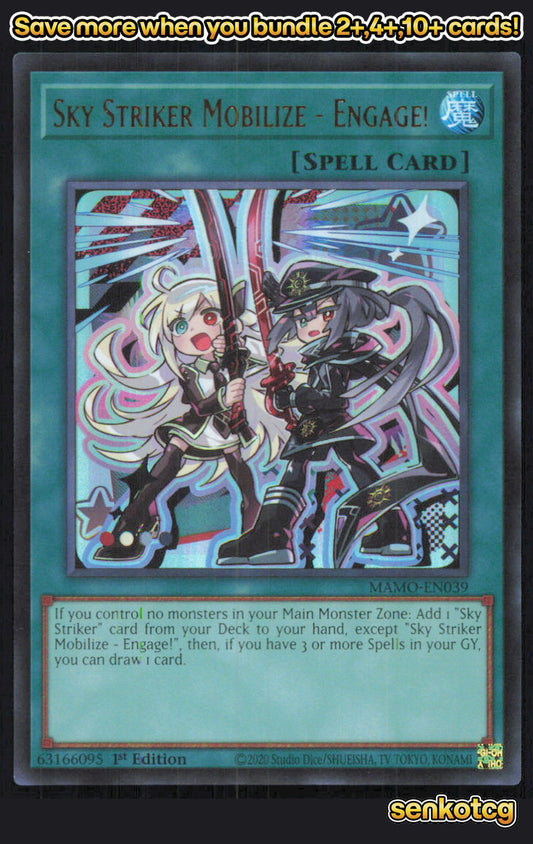 🎴 Sky Striker Mobilize - Engage! (Secret Rare) MAMO-EN039 Secret Rare