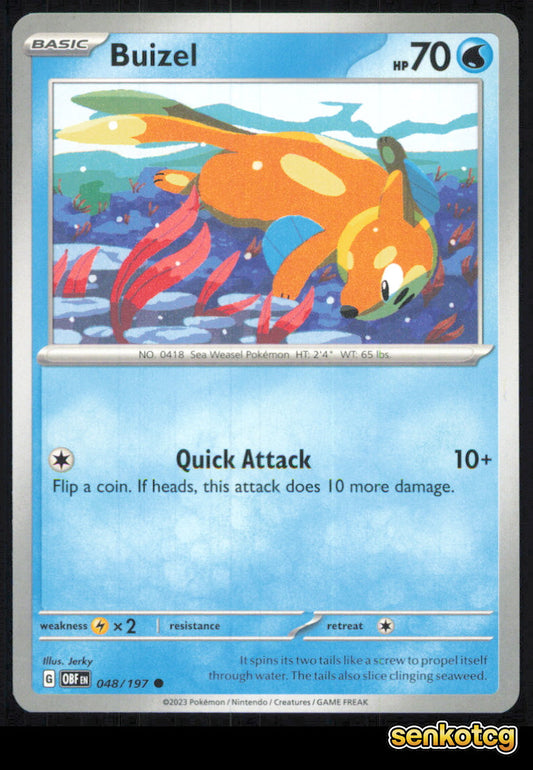 🎴 Buizel 048/197 Common Obsidian Flames NM