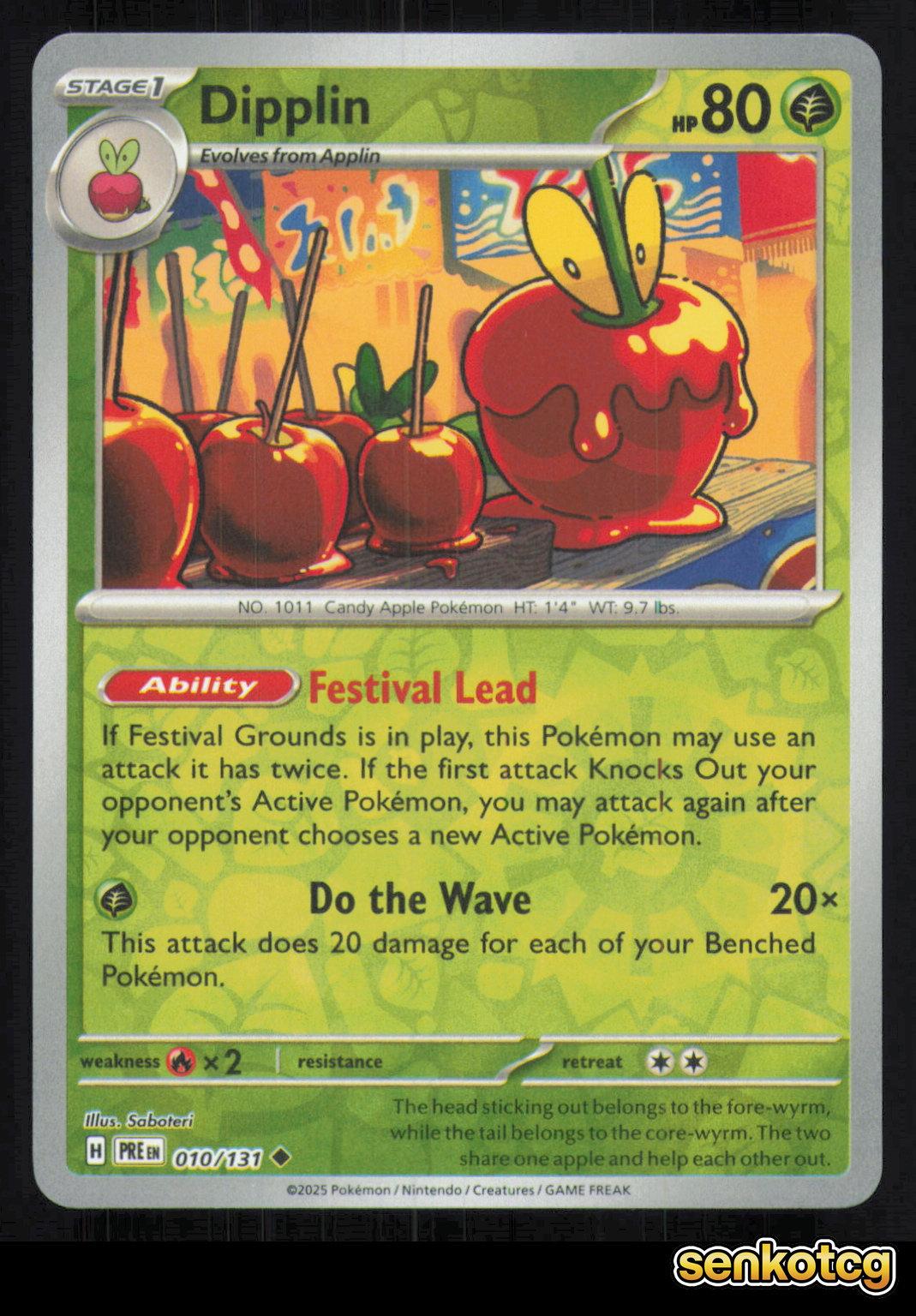 🎴 Dipplin 010/131 Reverse Holo Prismatic Evolutions NM 🎨 Saboteri