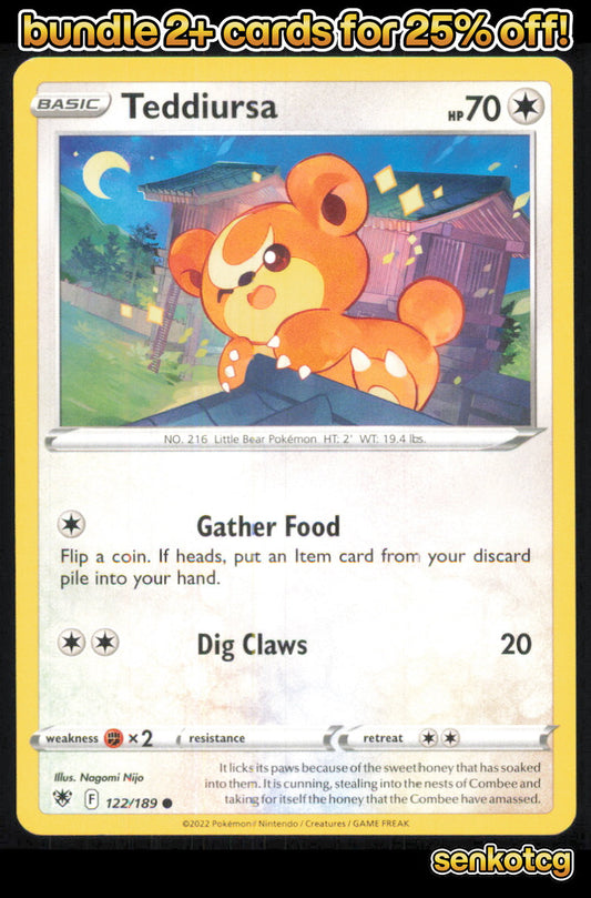 🎴 Teddiursa 122/189 Common Astral Radiance NM