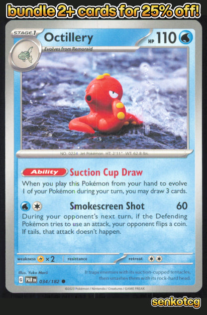 🎴 Octillery 034/182 Common Paradox Rift NM