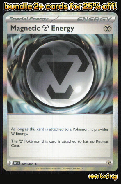 🎴 Magnetic M Energy 085/086 Rare Holo Chaos Rising NM 🎨