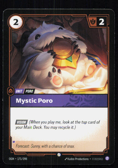 🎴 Mystic Poro 171/298 Common OGN Origins NM