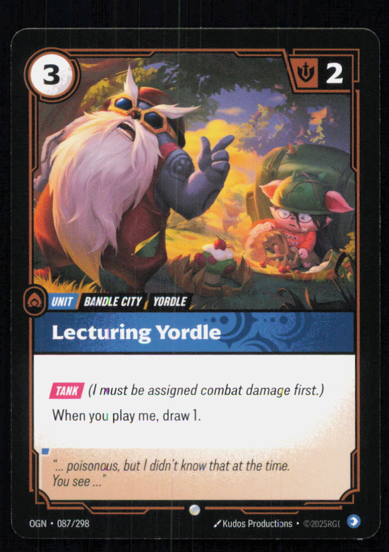 🎴 Lecturing Yordle 087/298 Common OGN Origins NM