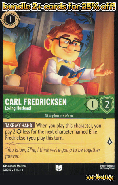 🎴 Carl Fredricksen - Loving Husband 74/204 Uncommon Attack of the Vine! NM