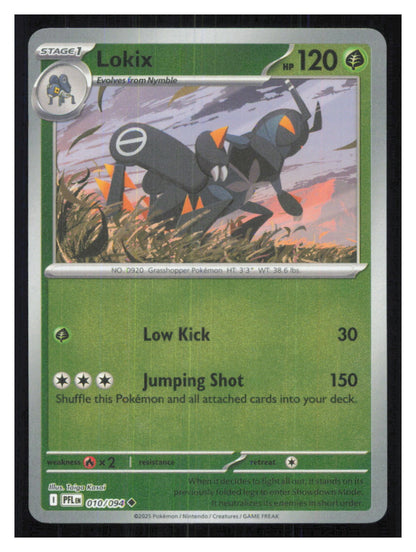 🎴 Lokix 010/094 Uncommon Reverse Holo PFL Phantasmal Flames NM