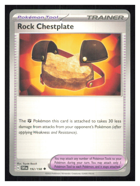 🎴 Rock Chestplate 192/198 Uncommon Scarlet & Violet NM